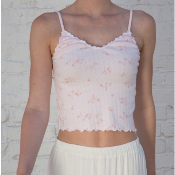 Brandy Melville Tops - NWT Brandy Melville Floral Nicolette Ruffle Tank